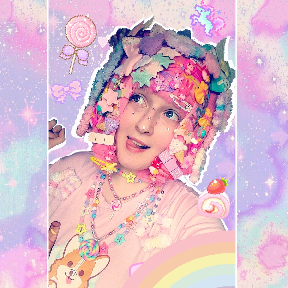 ditzy_disco's tweet photo. I've been rlly feeling myself lately I love it โก #decorakei #harajuku #jfashion #candykid #kawaii #kawaiifashion https://t.co/o6yjBkOQo3