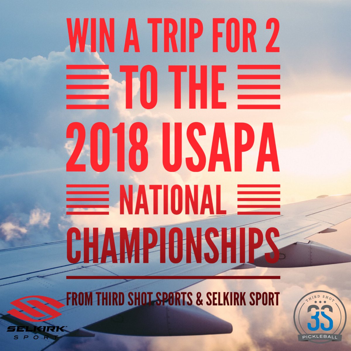 thirdshotsports's tweet photo. HUGE NEWS!!! Win a trip for 2 to the 2018 USAPA National Championships in Indian Wells, California!!!! ENTER NOW at https://t.co/Nu79hhsN8B https://t.co/dK2EKUefoY