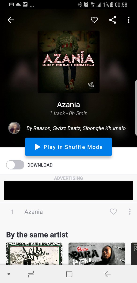 ReasonHD's tweet photo. #Azania ft @THEREALSWIZZZ &amp; @Sibo_Khumalo OUT NOW ON ALL DIGITAL PLATFORMS!!! 🇿🇦🇿🇦 😁 https://t.co/GjiFXQ7Cc3