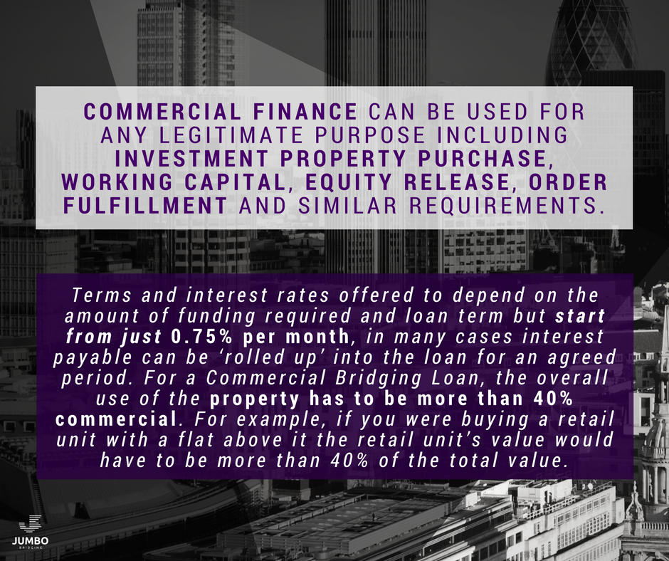 Jumbo_Bridging's tweet photo. Looking for a fast Commercial #Finance Loan, bespoke for your needs?

Commercial #Bridging #Loans are used when there is a gap in financing that needs filling quickly.

🔗 https://t.co/eRibHcF4k4 https://t.co/AdbseTQu7W
