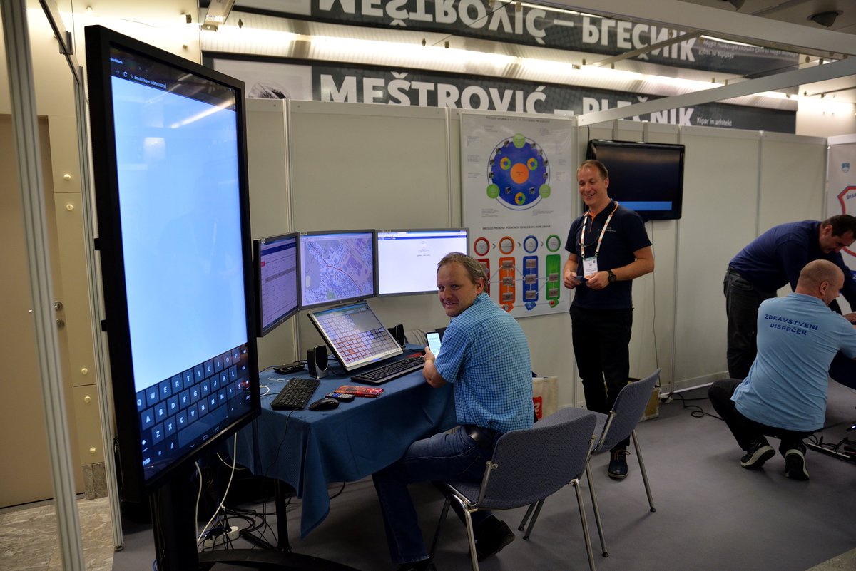 112slo's tweet photo. Slovenian PISAP in live on #EENA2018 https://t.co/A0lutTuaZ0