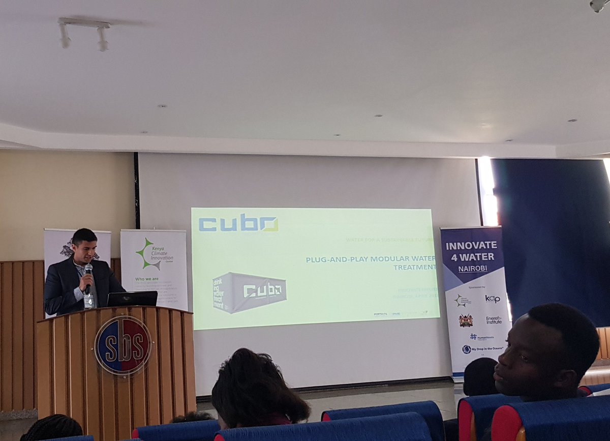 cubo_et's tweet photo. Great environment in #Innovate4Water today. Presenting our company and system to Kenyan community and market. We're confident to be soon in full power into Kenyan market delivering #safedrinkingwater. #cubo_et https://t.co/MAiCTLHYYm