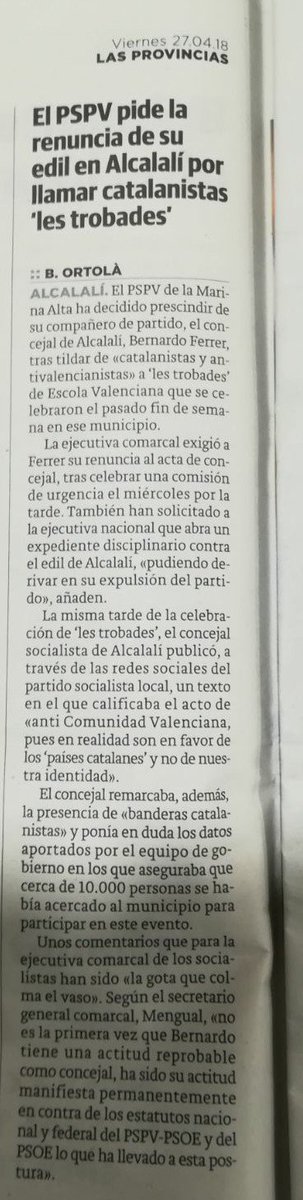 CCivico_val's tweet photo. Açò és lo que succeïx quan nomenes a les coses pel seu nom. No respecten ni als seus ¿penses que a tu sí?
Otra mostra de quina llibertat d'expressió defenen.
#TrobadesSónCatalanistes https://t.co/Qohef5ovre
