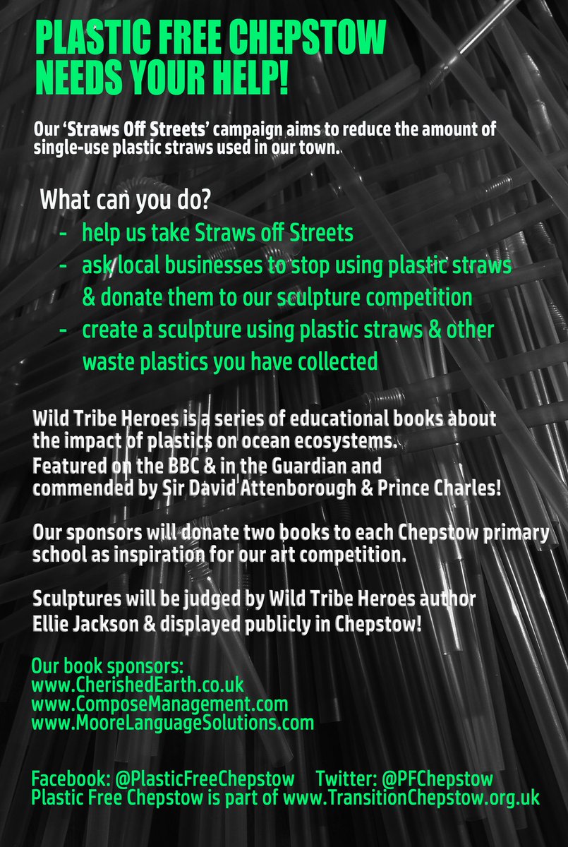 We found sponsors to donate @wildtribeheroes #books to @thedellschool, @PembrokePrimary, @Stjohnsonthehil, @ThornwellSchool, @TutshillCofE, @StMarysRCSch & #OffasMeadAcademy as inspiration for our #StrawsOffStreets #plastic sculpture #competition! pinterest.co.uk/sooziem17/plas…