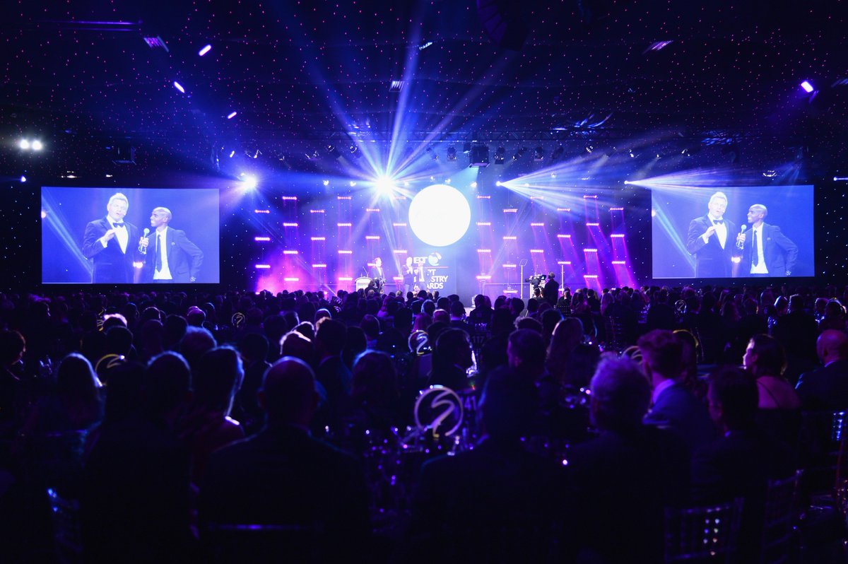 SportIndustry's tweet photo. What a night 🙌 

📸 @GettySport 

#BTSIA https://t.co/nbRM1UcEEW