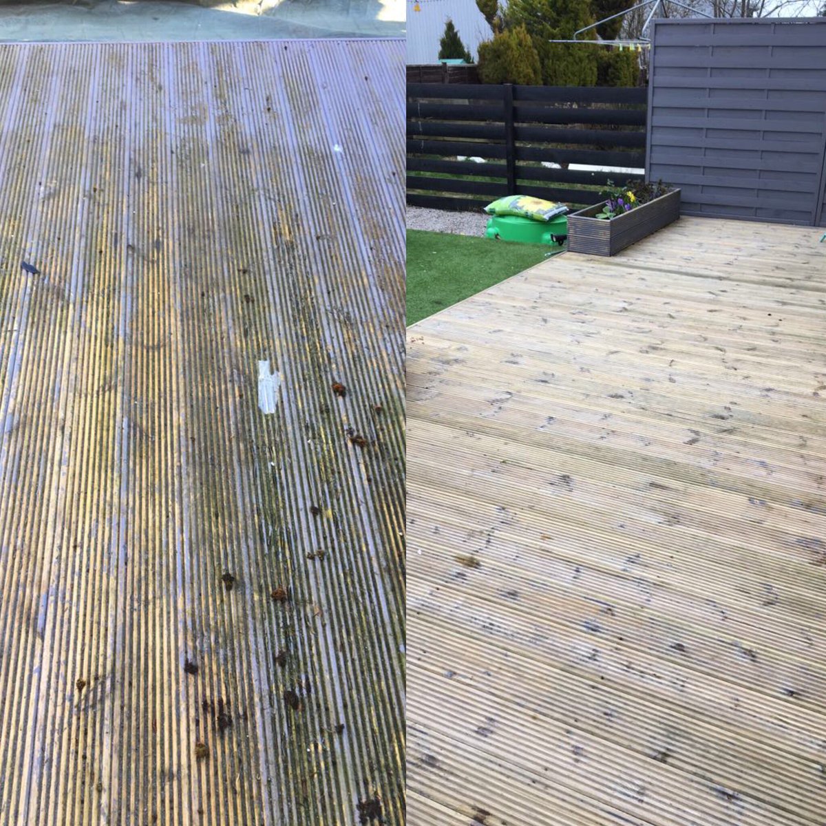 EverClean01's tweet photo. Need a little help with the decking this year? We cleaned our customers decking in preparation for them painting it, making the job much easier for them. #deckingcleaning #aberdeen #aberdeenshire https://t.co/GwySBS8heW