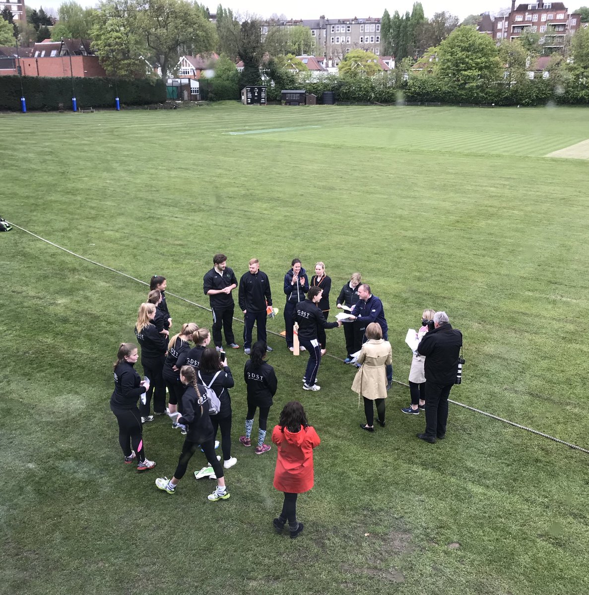 nhehs_sport's tweet photo. Todayโs the day the @GDST Select Cricket team ๐ take on an all โญ๏ธ @HomeOfCricket Team and we congratulate both Hannah (Year 11) and Deepa (Year 13) for representing the team. Shirt presentation is complete....let the games begin! @cricketforgirls @nhehs #GDSTselect #cricket https://t.co/teoB1fUy79
