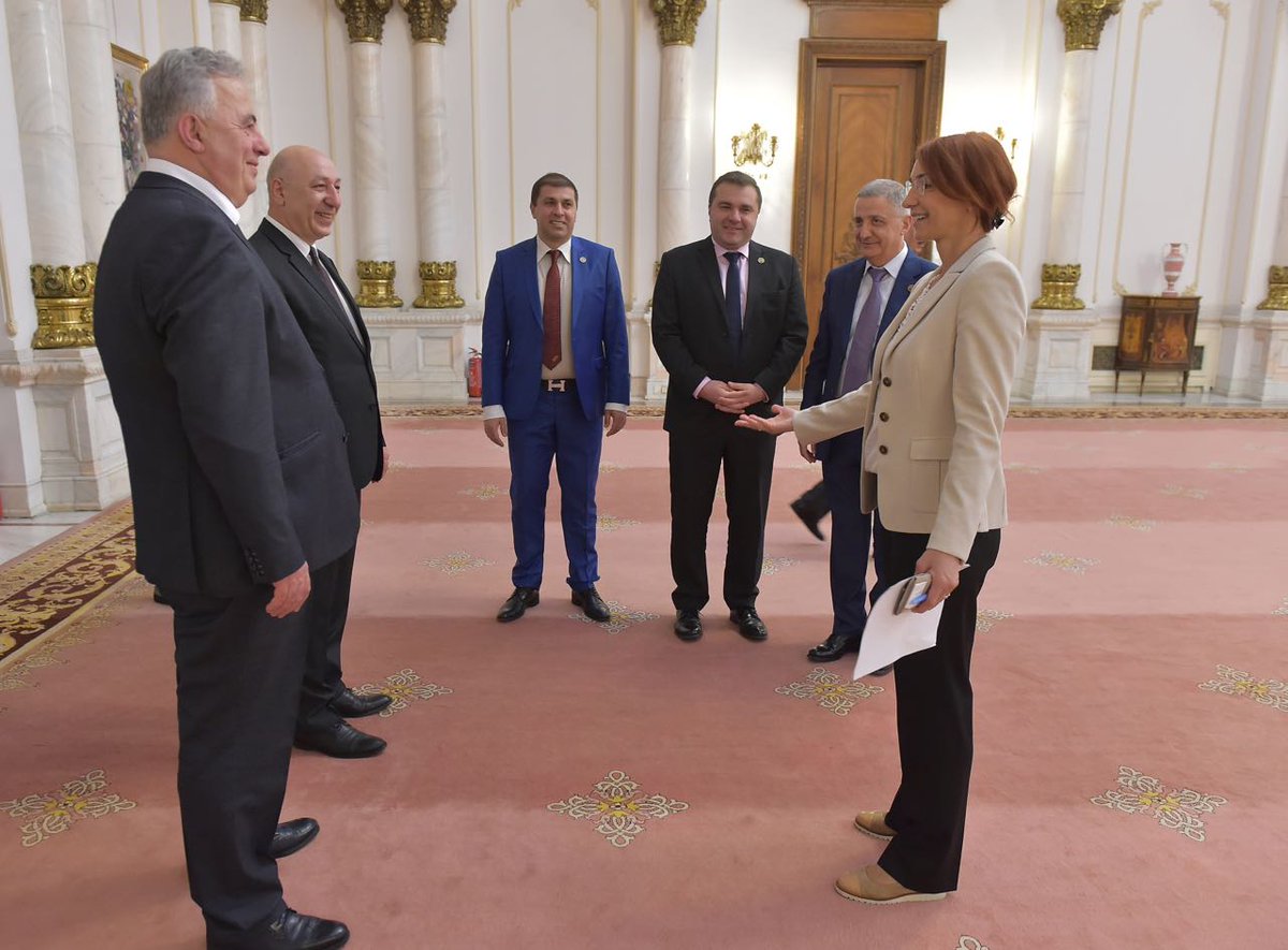 AmbNikolozish's tweet photo. The visit of the Georgia-Romania Parliamentary friendship Group. Fruitful meetings with Romanian officials. Discussing bilateral cooperation in different sectors. Welcoming the development of Tourism through regular flights from Bucharest to Georgia in July. https://t.co/i3SDIh4Ikw