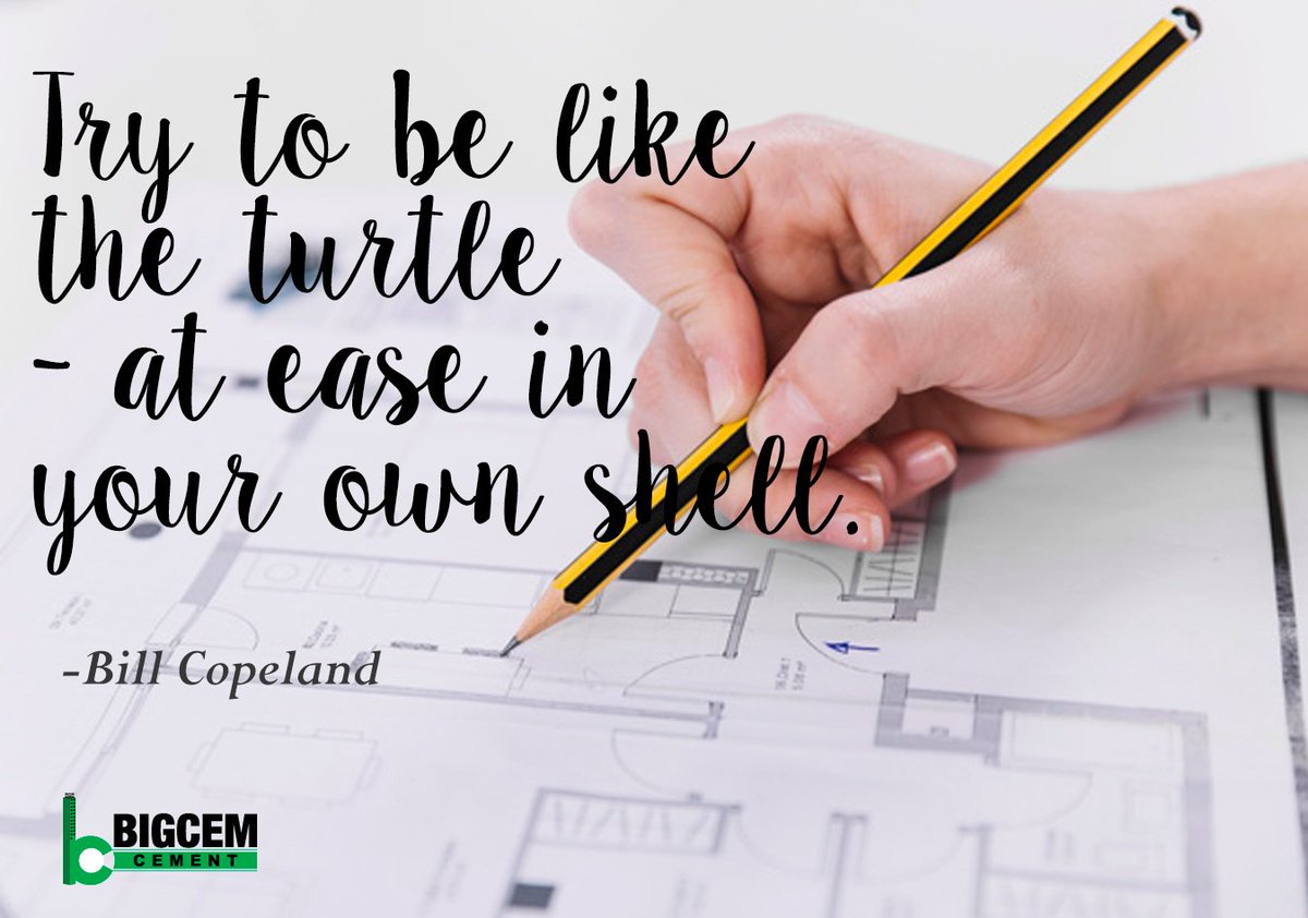 BigCementIndia's tweet photo. Try to be like a turtle - at case in your own shell. - Bill Copeland
 @BigCementIndia #Cement #construction https://t.co/LPLqxJ40LR https://t.co/avGHoEPWrA