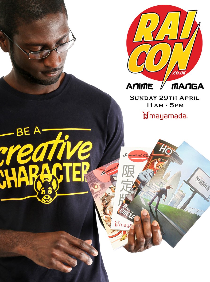 mayamada's tweet photo. #Friyay ! The weekend is just around the corner! It means there are only two days to  go as #RaiCon is happening this Sunday! Stop by our stall and meet @mayamada co-founder Nigel ! Grab your tickets here: https://t.co/LFWROVHRdb #manga #comics https://t.co/HuZcLn84pk