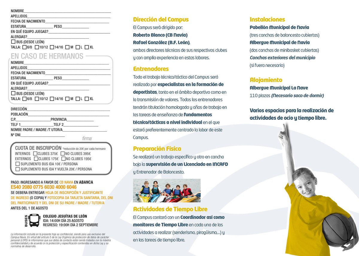 campuspicos's tweet photo. Este año no realizamos el Campus en Cistierna. Nos trasladamos a Navia (Asturias). Seguirnos en @campusrianavia para tener más información. Os esperamos. https://t.co/TtM6KxTB3r