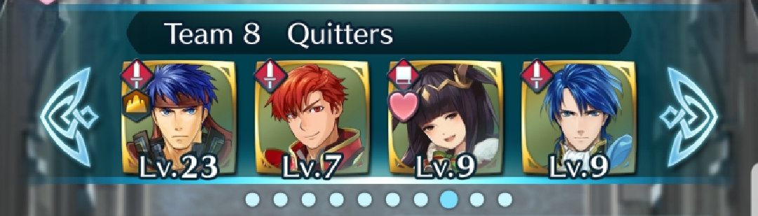 i keep forgetting i have to talk here to save my followers from punching their wallsanyways i forgot that i found out u could name ur team a while ago and named them so i was so confused when i saw thisi guess ikes not a quitter anymore hes pulled his weight around here