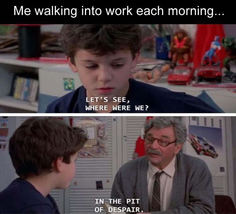 Smilin Wizard In The Pit Of Despair Pit Despair Work Job Life Meme Memes Hard Smilin Wizard In The Pit Of Despair Pit Despair Work Job Life Meme Memes Hard