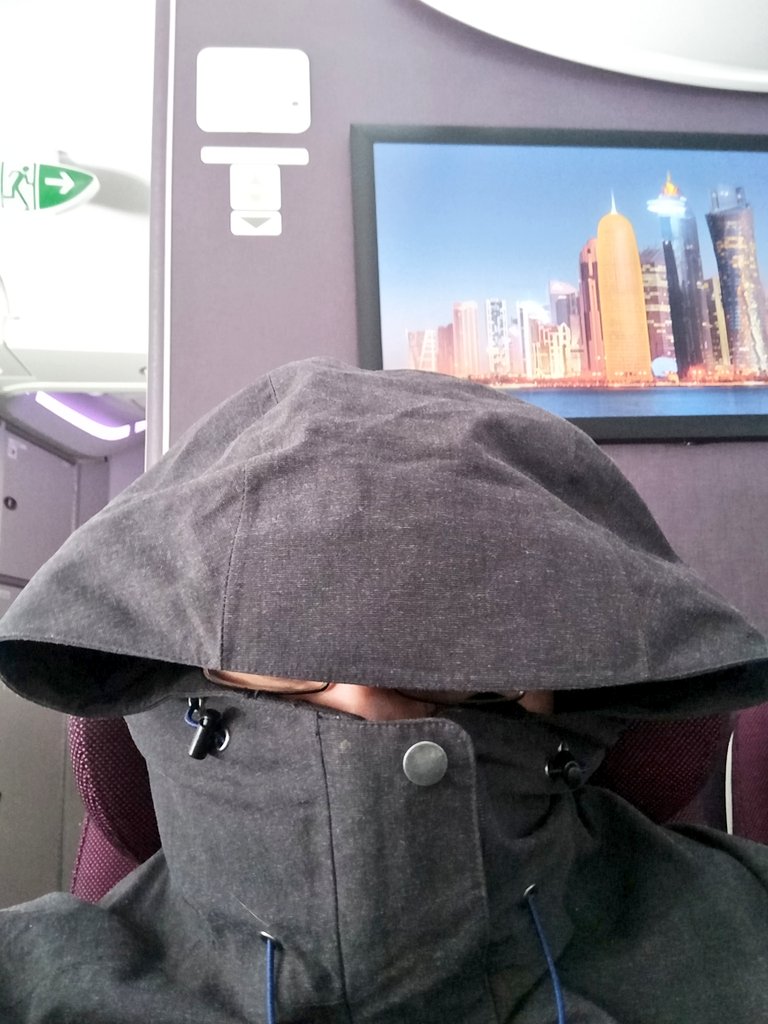 sir_tilbrook's tweet photo. Starting the 25hr journey back to Sydney after an amazing #AndroidMakers2
Got my sleeping jacket on, ready for take off. https://t.co/nREkj0P19M