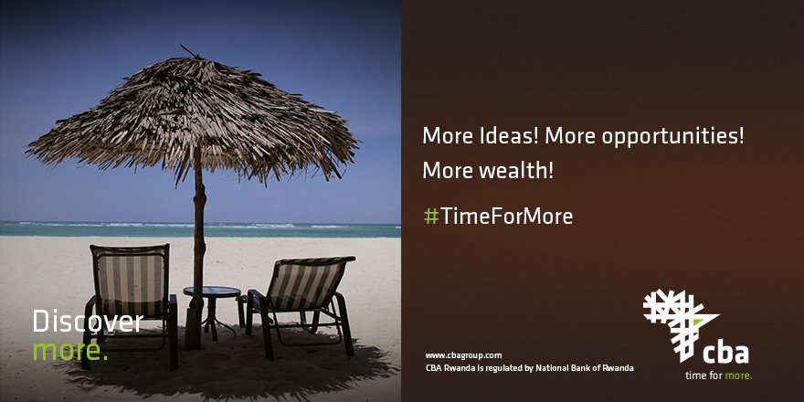 NCBABankRw's tweet image. More ideas! More opportunities! More wealth!
#TimeForMore
#CBAinRwanda
