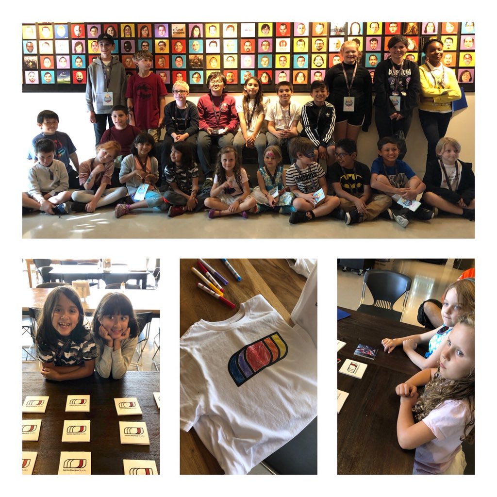 Toured @SonySantaMonica, ran through mocap, colored🖍 the SMS logo. We helped inspire the young minds of the sons&daughters of our team, to become future game developers. A little🍭🍪🍦 made the day too! 🙏to all the volunteers&parents who made #TakeYourChildrentoWorkDay possible