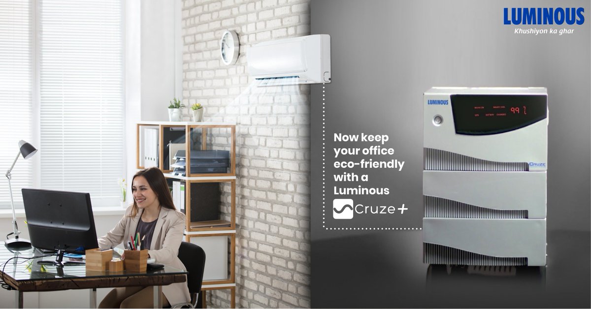 myluminous's tweet photo. Do away with Diesel Generator and buy Luminous Cruze inverter to stay eco-friendly while still running all your appliances! #RunsEverything https://t.co/bEn3KLznb5