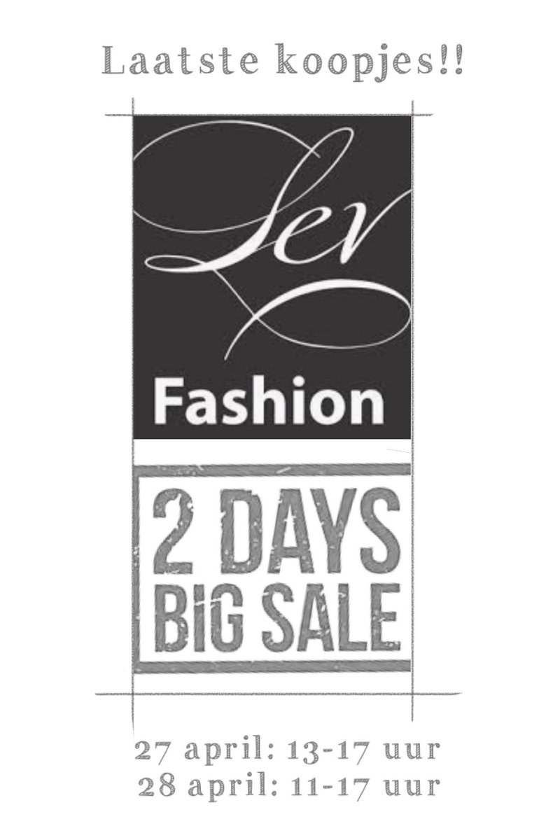 levfashion's tweet photo. Laatste koopjes shop je vandaag &amp; morgen nog!!💥💥💥 https://t.co/kPfPSL6fBJ