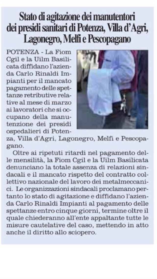 FIOM-CGIL Basilicata tweet media