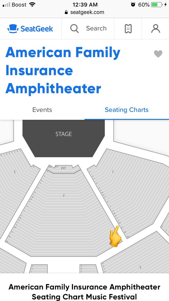 American Family Amphitheater Seating Chart