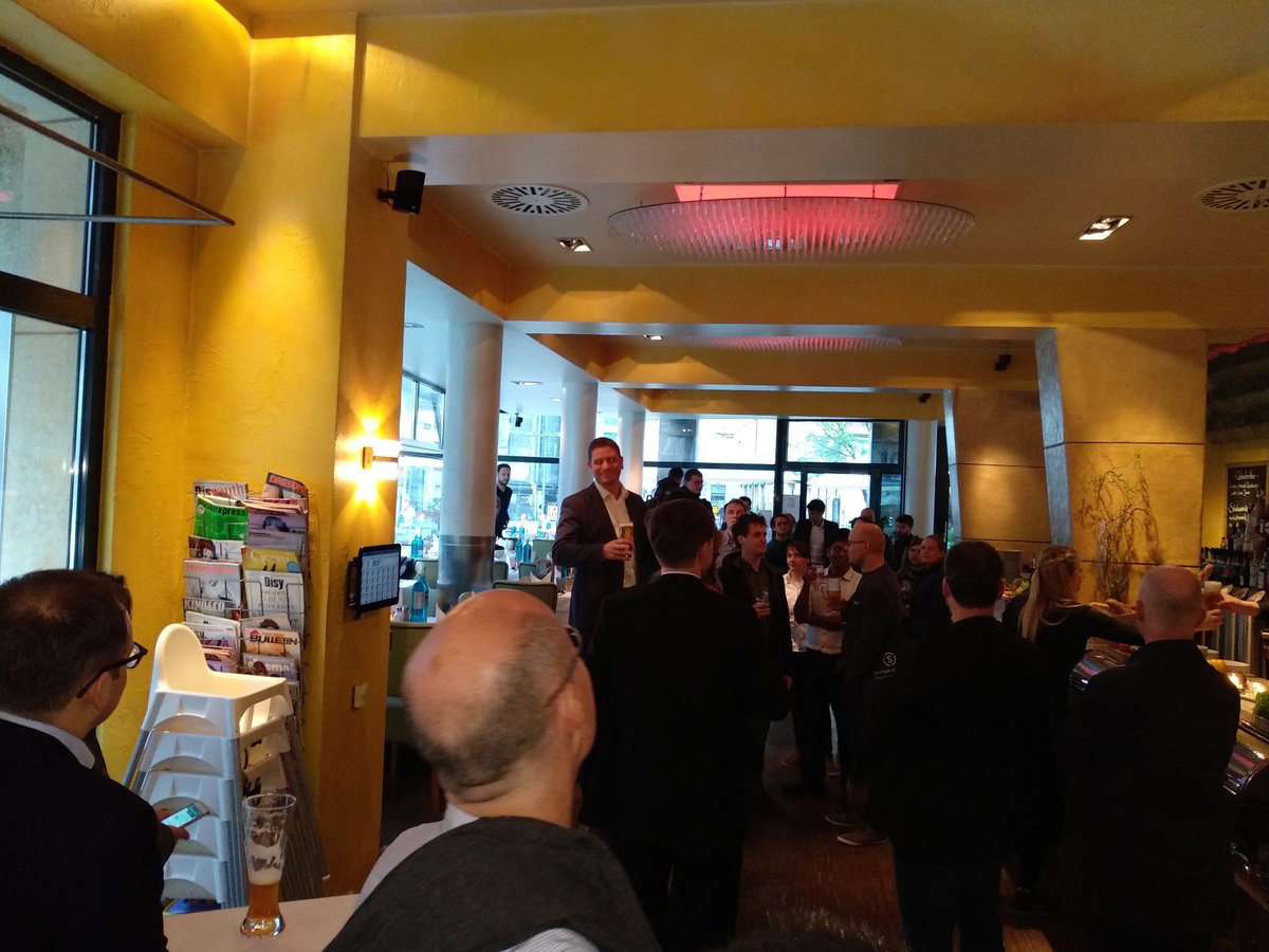 PhHauser's tweet photo. Preconference Dinner #ENERDAY2018 hast been opened by Prof. Dominik Möst @tudresden_de https://t.co/qppssHfY3y