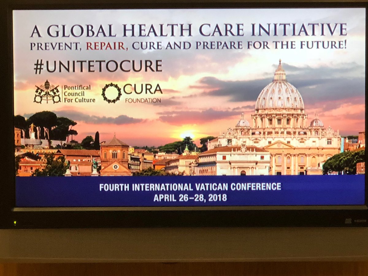 Proud to be a sponsor of #unitetocure event in the Vatican.  Thank you <a href="/CuraFdn/">The Cura Foundation</a>