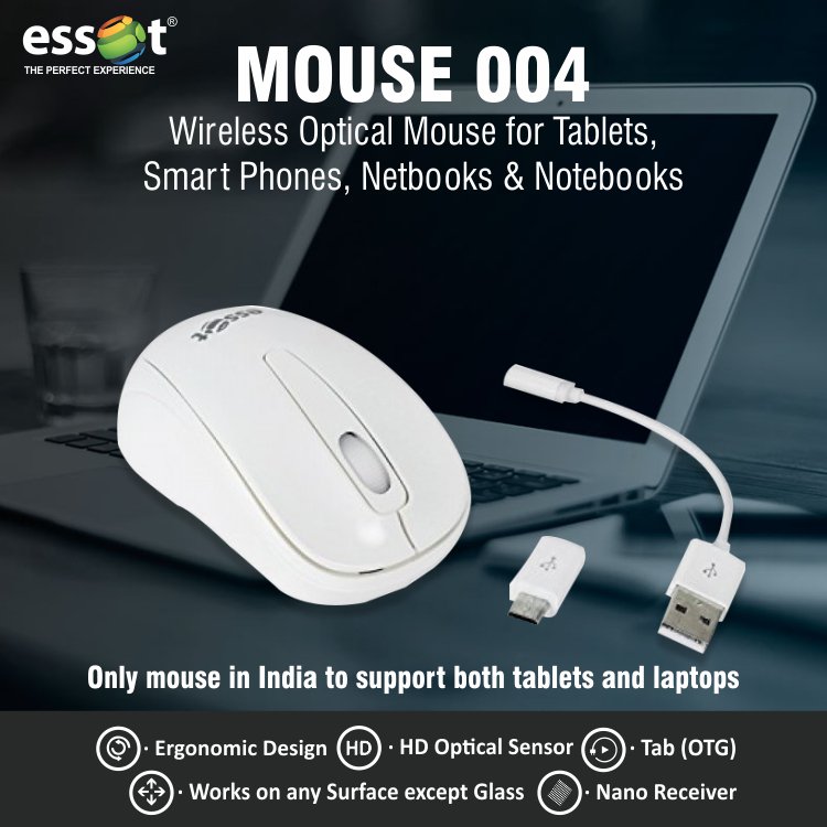 essotglobal's tweet photo. Wireless Mouse 004 from Essot can be used on your PC as well as Android Tables and Phones with OTG support...
Grab Yours Now!!!
Amazon: https://t.co/MuIvErysiO, Flipkart: https://t.co/RVUCLwMjKg
#Essot #WirelessMouse #USBMosue #Mouse https://t.co/rCau3e6jah