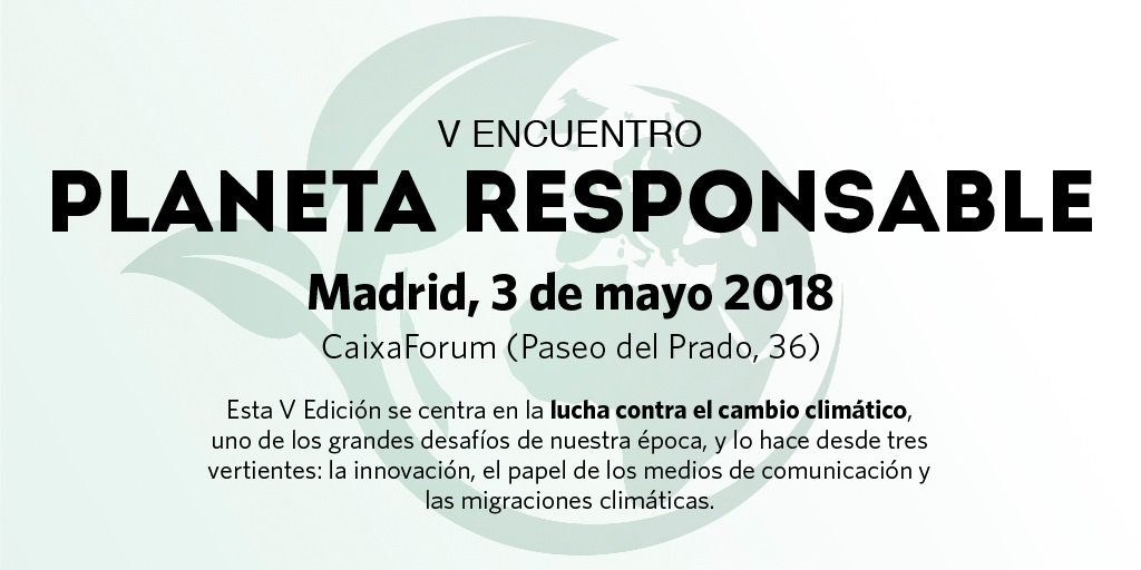 ecoalf's tweet photo. No te pierdas el V Encuentro de Planeta Responsable. Javier Goyeneche presidente y fundador de Ecoalf estará hablando sobre la transformación de la basura en moda. 09:30-14:00. Because there is no planet B. https://t.co/SgDBR2cEZ6
