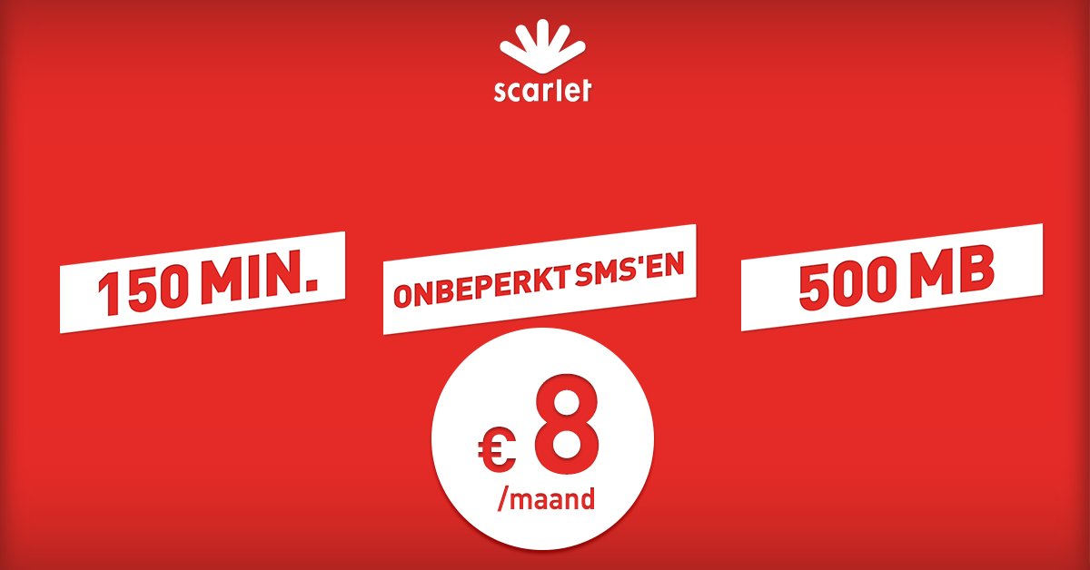 Het kantoor Duplicaat Missend Ο χρήστης Scarlet στο Twitter: "Scarlet Red, da's het beste #abonnement voor minder dan € 10 dat 150 belminuten, 500 MB data en #onbeperkt sms'en biedt. Check het op https://t.co/8YiVbo93pu https://t.co/S49YVU59Da" / Het kantoor Duplicaat Missend Ο χρήστης Scarlet στο Twitter: "Scarlet Red, da's het beste #abonnement voor minder dan € 10 dat 150 belminuten, 500 MB data en #onbeperkt sms'en biedt. Check het op https://t.co/8YiVbo93pu https://t.co/S49YVU59Da" /