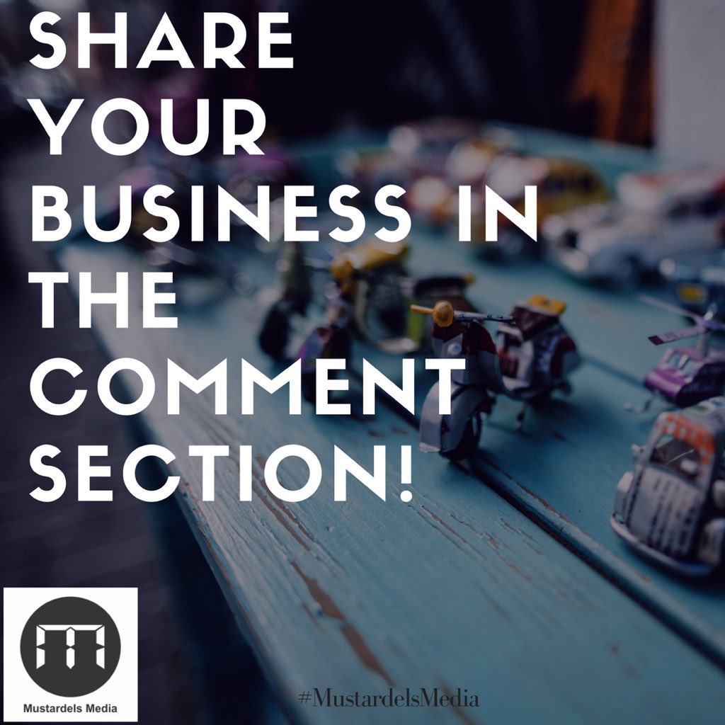 MustardelsMedia's tweet photo. Itβs another weekend #MMlovers, Do well to share your businesses in the comment section ππ½ππ½ππ½ππ½ you never know who is reading through! #digitalmarketing #socialmediamarketing #mediarelations #weekend #tgif #MustardelsMedia https://t.co/jg8DI2Gl4X