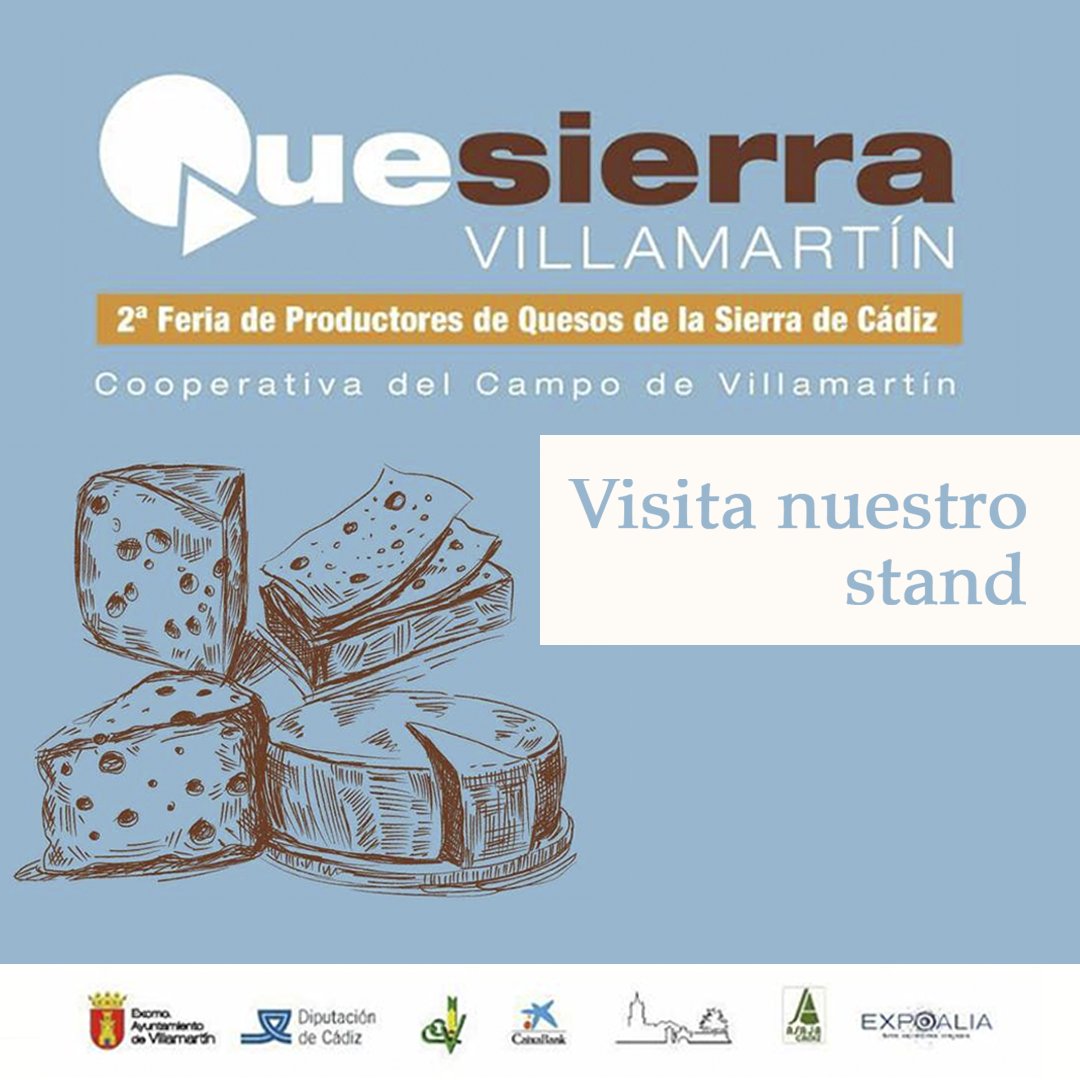 QuesosPajarete's tweet photo. ¡Hoy es el gran día, da comienzo el evento por excelencia de la Sierra de Cádiz! #Quesierra2018 #Villamartín Ven a disfrutar de los grandes sabores tradicionales. #quesierra #cadiz #feriadequesos #quesodecabra #quesodeoveja #exposierra https://t.co/wJTHBA7B7l