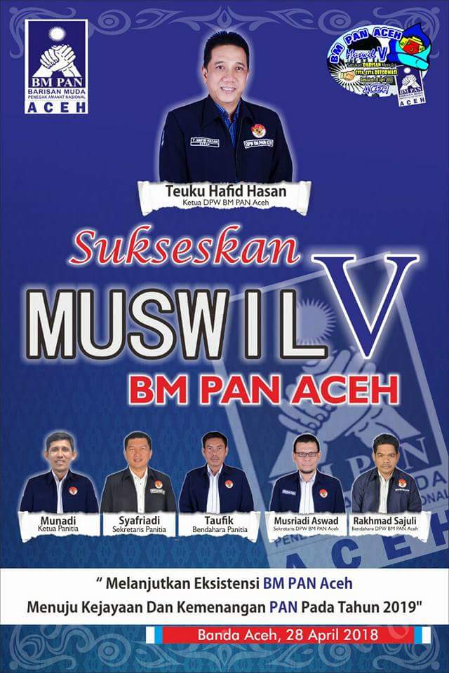 bm_pan_aceh's tweet photo. Pemuda terdePAN Barisan Muda Penegak Amanat Nasional Provinsi Aceh
MUSWIL V BM PAN Aceh
#BMPANAceh
#BMPAN
#Aceh
#MuswilV_BMPANAceh
#Muswil_V https://t.co/LoZbkCQabZ