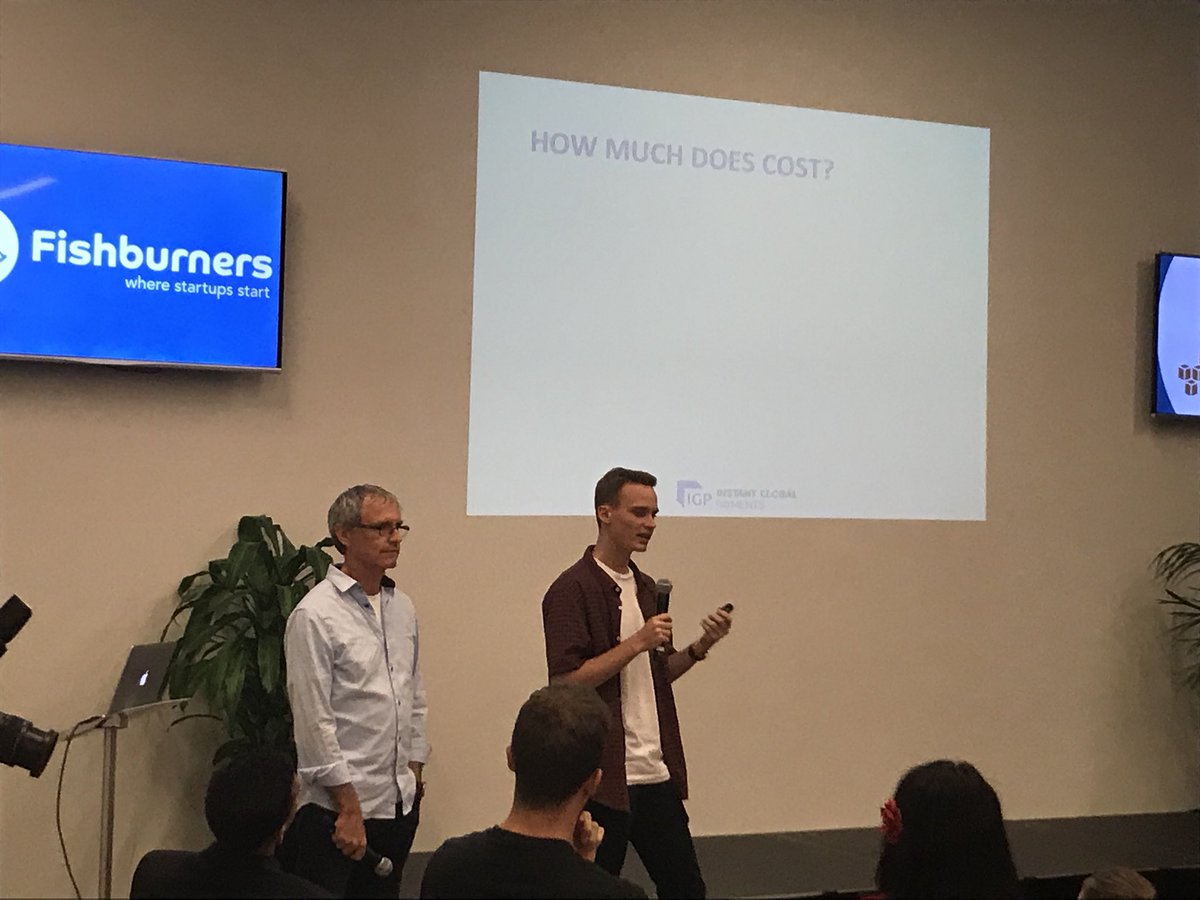 Fishburners's tweet photo. Next up Henry and Chris from @igpayments have the judges intrigued with their pitch! #FridayPitches https://t.co/x8TKPHRtM2