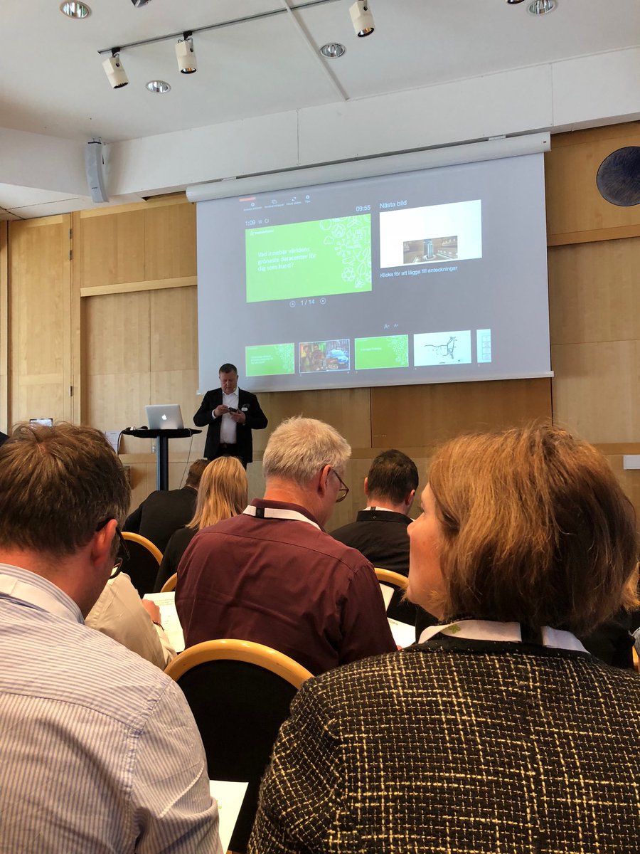 MFridstrom's tweet photo. Getting ready to hear more about the worlds greenest data center. Later today we will see if it is more than just a power point thing. @TeliaCarrier @datacentersbyse #Falun #EcoDC https://t.co/9zHwESbEbW