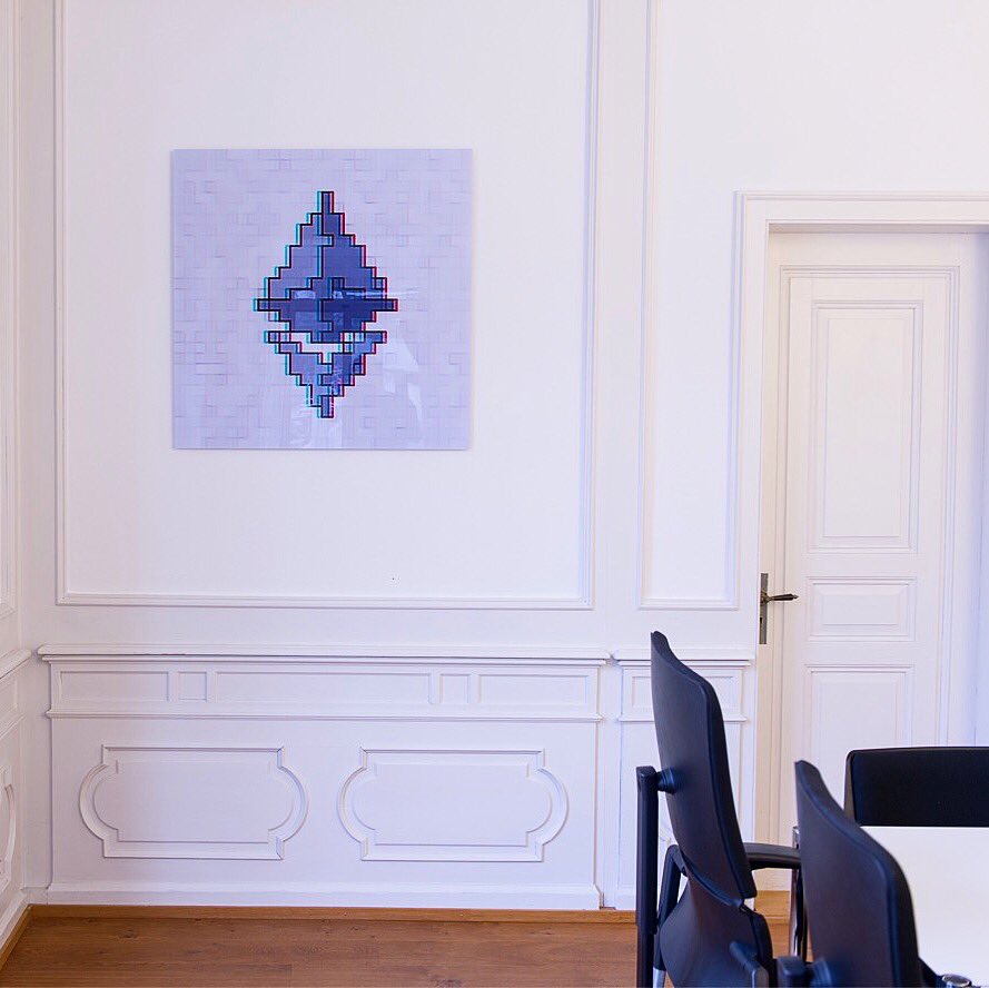 markbernart's tweet photo. My art piece „Pixelated Ethereum“ in the meeting room of Crypto Finance Group at their Crypto Villa in Zurich

#PixelArt #Pixel #Pixelated #Pixels #Pixelism #PixelArtist #MarkBern

#CryptoCurrencies #CryptoAssets #CryptoFinance #Ether #Ethereum #ETH #Crypto #Zurich #CryptoVilla https://t.co/bLN5GtTfNN