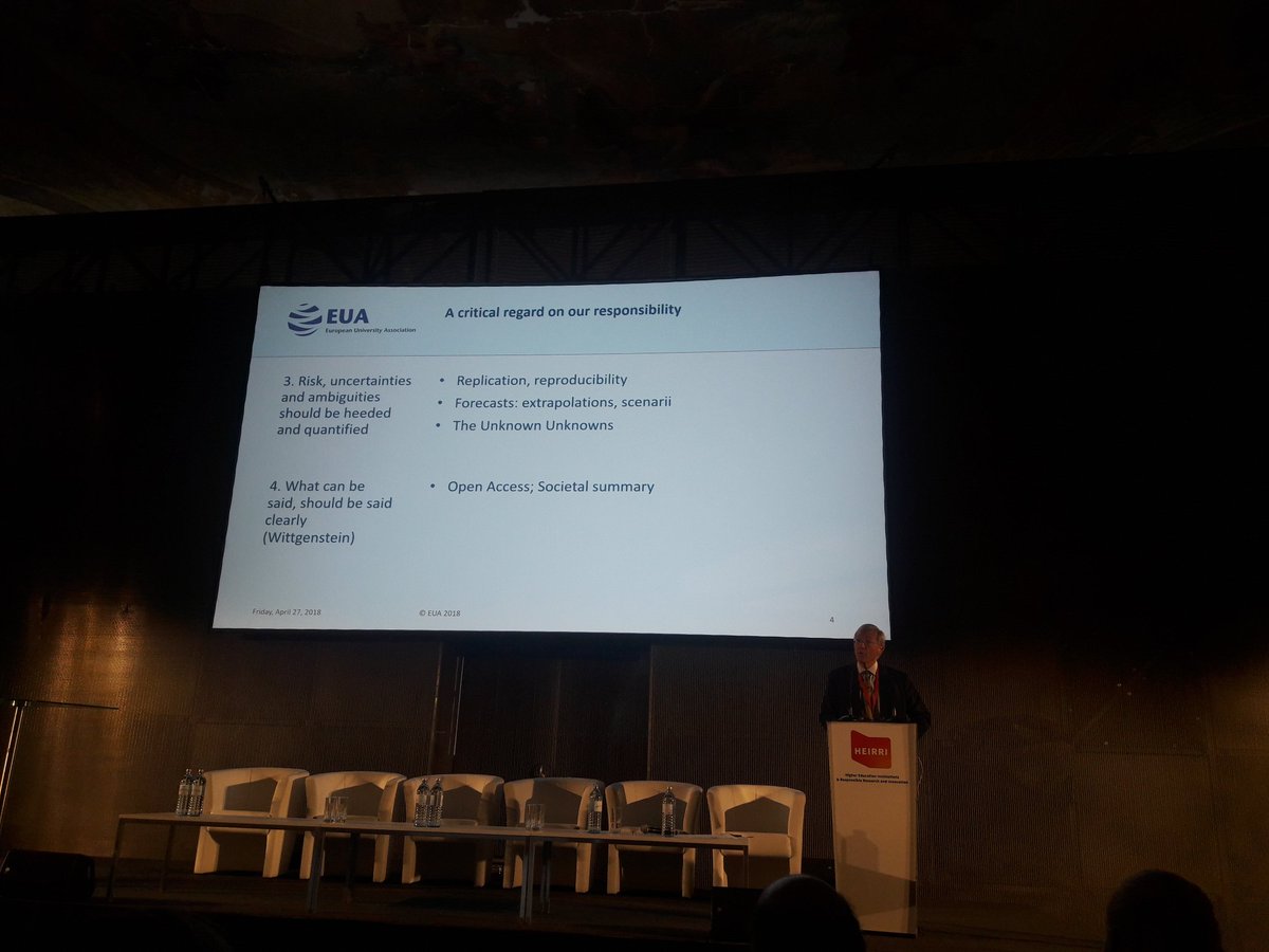 NadjaGmelch's tweet image. Science often cannot be reproduced, is this responsible?, asks R. Tarrach #HEIRRIconf #ReproducibilityCrisis