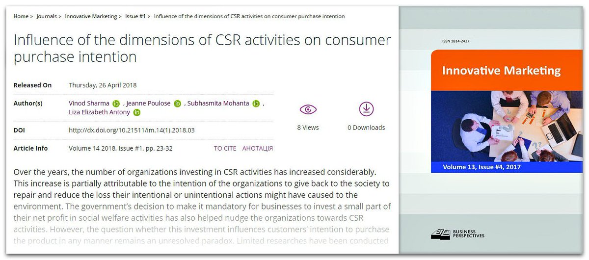 LLC_BP's tweet photo. 📰 Influence of the dimensions of CSR activities on consumer purchase intention;
👥 Vinod Sharma, Jeanne Poulose, Subhasmita Mohanta, Liza Elizabeth Antony;
📎 https://t.co/ETa0Un8E7x ⬇⬇
#awareness #behavior #ConfirmatoryFactorAnalysis #consumerpurchaseintentionbehavior https://t.co/CSosyAoOKz