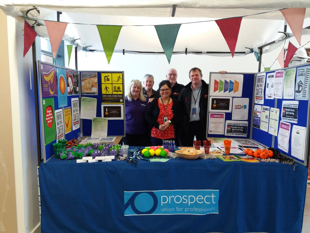 All set up for our Joint Trade Union H&amp;S stall at Lingley Mere Foodhall for #internationalworkersmemorialday with <a href="/UNISONUU/">UNISON UU</a> <a href="/UUGMB/">GMB United Utilities</a> <a href="/ProspectUnion/">Prospect Union</a> <a href="/unitetheunion/">Unite the union: join a union</a> <a href="/NorthWestUNISON/">UNISON North West</a> <a href="/GMB_union/">GMB Union</a> #healthandsafety #iwmd #workingtogether #theunioneffect