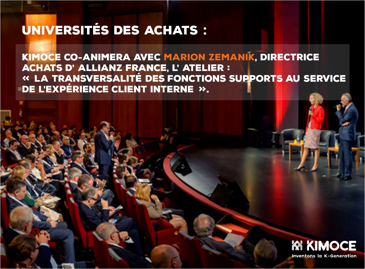 KIMOCE's tweet photo. Rejoignez-nous le 14 mai aux @Univ_Achats pour parler de la transversalité des fonctions supports, au service de l'expérience client interne !  https://t.co/H2yFDY5kg3 https://t.co/DRq1xbfUWL