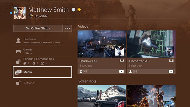 プレイステーション公式 Ps4 に新たな機能が追加 Ps4 のプロフィール画面に メディア が追加されました 他のユーザーがシェアしたスクリーンショットやビデオクリップ ブロードキャストを確認することが出来るようになりました