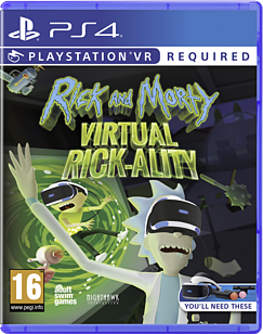 GAMEPerryBarr's tweet photo. “Morty, we -urrp- seem to have arrived in a dimension where we’re the -urrp- subjects of a Virtual Reality video game” “Oh geez Rick, what do we do?” “I guess we just go with the flow and Get Schwifty!” “Oh geez..” #VirtualRickality @RickandMorty out today! #Trade2Save https://t.co/42msuieWJf