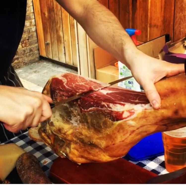 Jamon anyone? Come and try our Serrano Reserva freshly carved Jamon at #DeptfordBites market tomorrow <a href="/DeptfordMktYard/">Deptford Market Yard</a>. 10-3pm #deptord