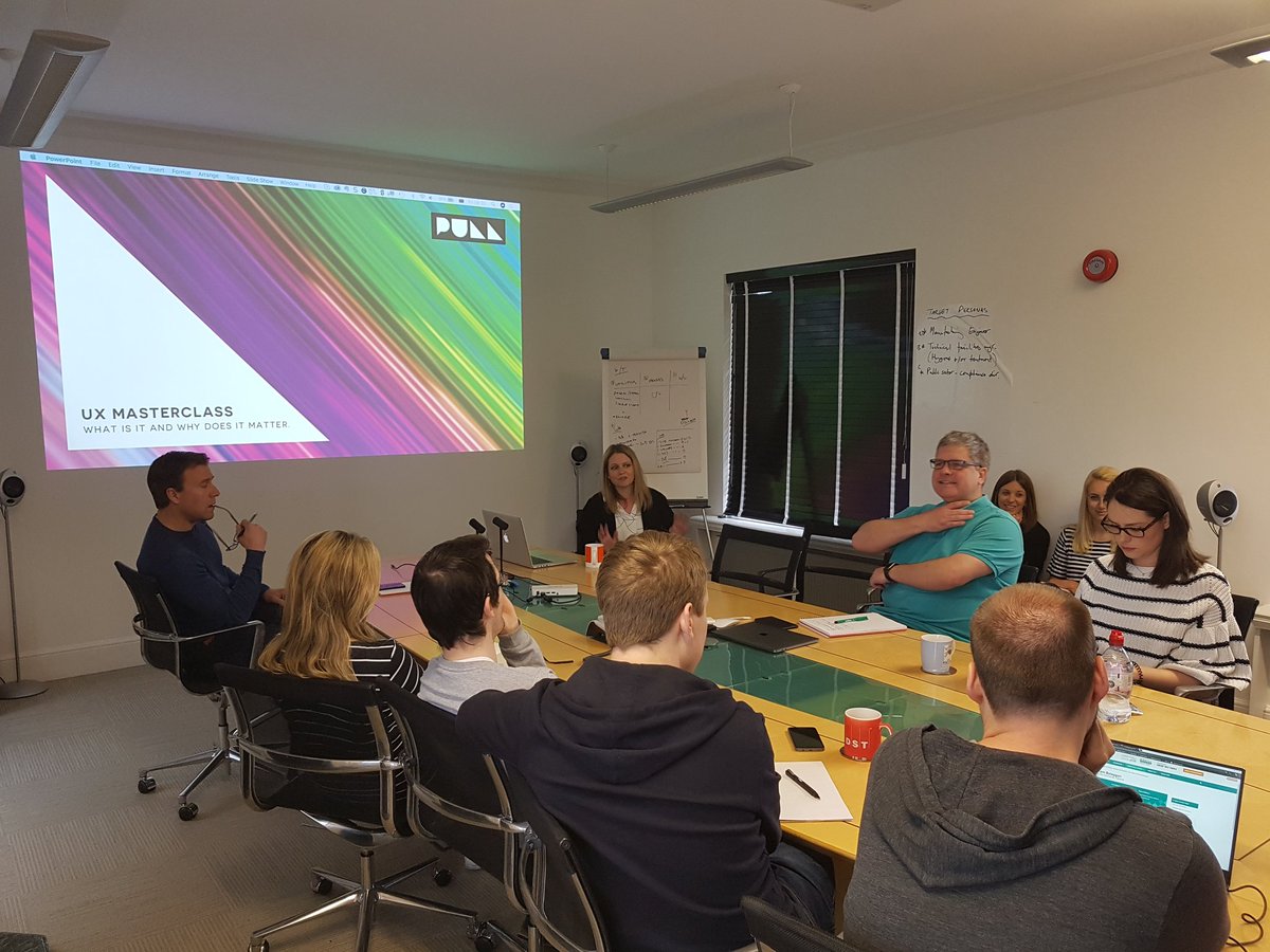ThePullAgency's tweet photo. Our Head of UX @StrictlyBev is giving us a Masterclass today on what UX really means and why it is important for websites and brands #pullmasterclass #Digital #UX #brand https://t.co/uJBGq6fD2D