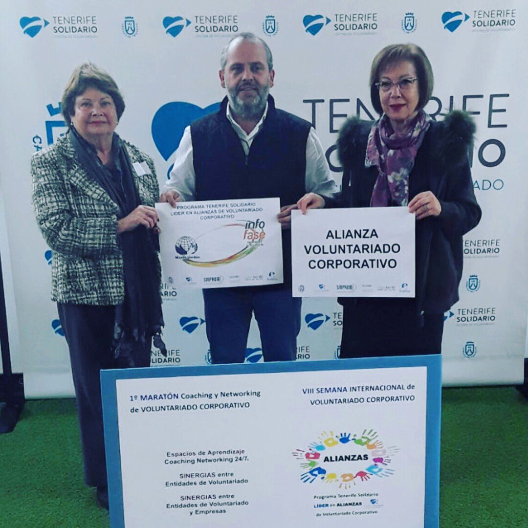 Infofase's tweet image. Fruto de la #MaratonCNVC en Infofase firmanos alianza de voluntariado corporativo con Manos Unidas @ManosUnidasONGD en Tenerife