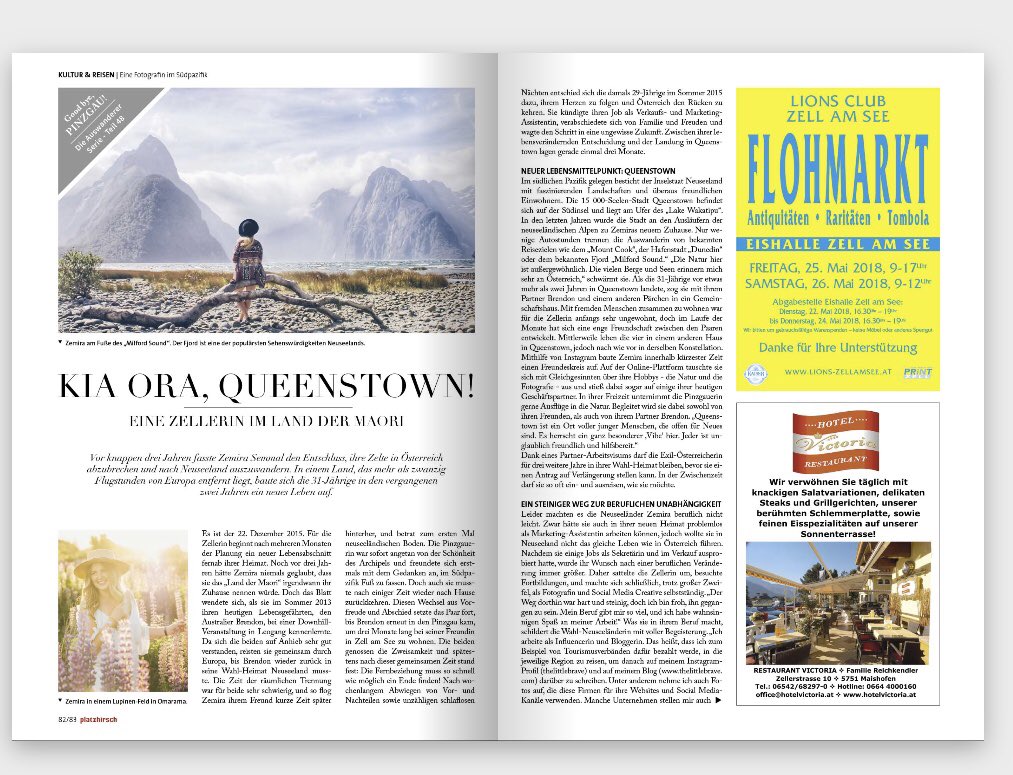 semmalchen's tweet photo. It’s funny to see myself in a magazine that I was so excited to read when I was living in Austria. Can’t find the words really to describe how I feel but for now the cliché grateful will do. 😊💛 Read the interview - it’s in German though: https://t.co/CheXUV25W1 https://t.co/BwcL8ten7U