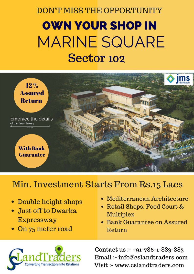 CSLandtraders's tweet photo. #Buy ur #Shop at #BestRate vd #CSLandtraders
coz we #Believe In #Converting #Transactions Into #Relations
Call #CSLT +917861883883
https://t.co/qRNwpjXBtX
#CommercialProperty #BestReturnProject #JMS #MarineSquare #Sector102 #BuyShop #Multiplex #Restuarent #Gurugram #RetailShops https://t.co/7VuZY6Wd4z