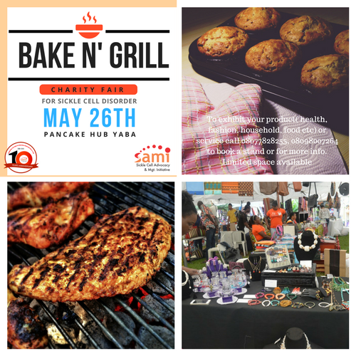 SAMIupdate's tweet photo. #good #service, #bakesale #jumblesale #exhibitionstand #socialresponsibility #donation #fair. #nutmilk #shoeandbags #beautycare #grill #bbq #bbchicken #may #love #warrior #samiupdate #nonprofit #sicklecelldisorder #sicklecellcare #lagos #nigeria https://t.co/EzhHBm2CX0