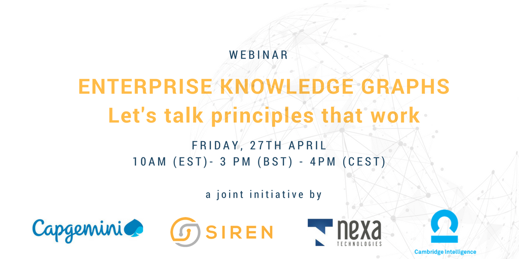 Enterprise Knowledge Graphs Webinar, Today at 3PM BST