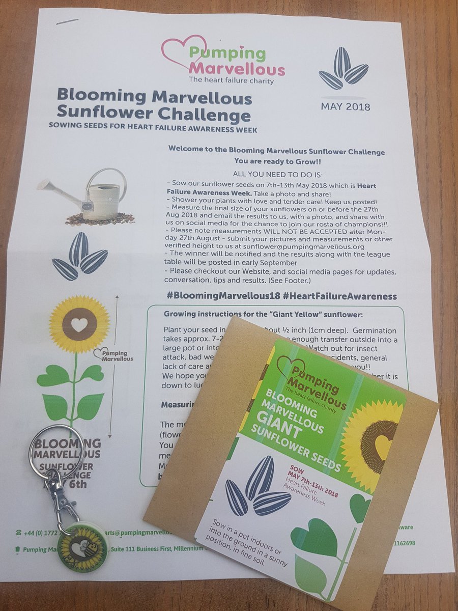 I'm ready with my Sunflowers seeds from @pumpinghearts Decided I'm going to plant them on my daughter's 18th birthday, 9th May 🌻🌻🌻🌻🌻 #BlomingMarvellous18 #HeartFailureAwareness #Cardiac