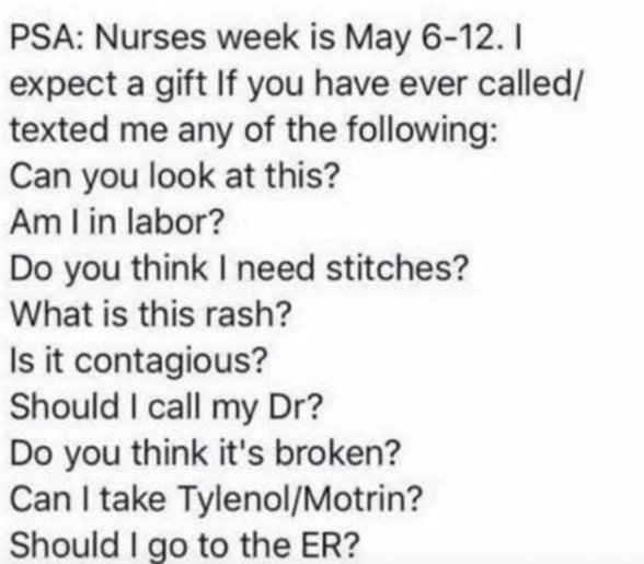 MasteryNursing's tweet photo. PSA π£οΈ
-
#NursesWeek2017 https://t.co/tAEIkbohYg